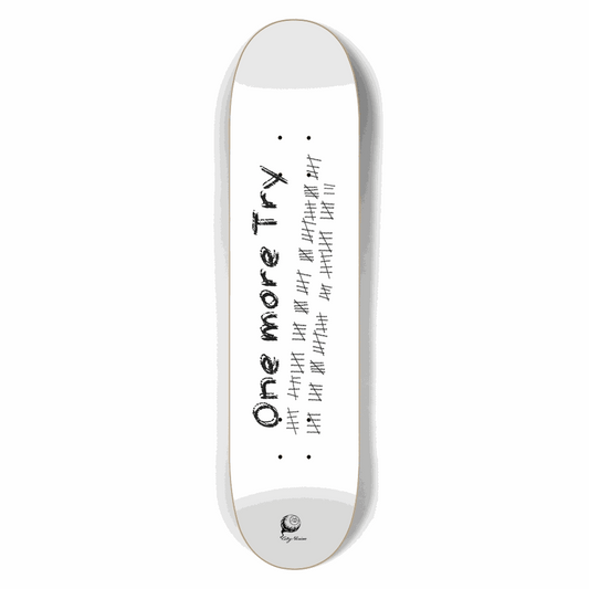 One More Try White 7.50 City Vision Skateboards  City Vision Skateboards 7.50