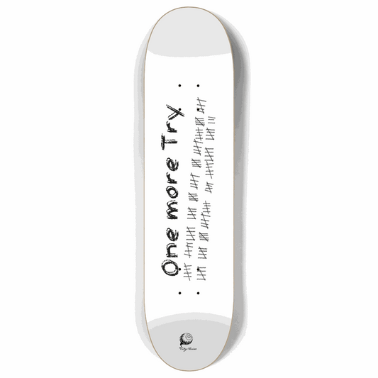 One More Try White 8.00 City Vision Skateboards  City Vision Skateboards 8.00