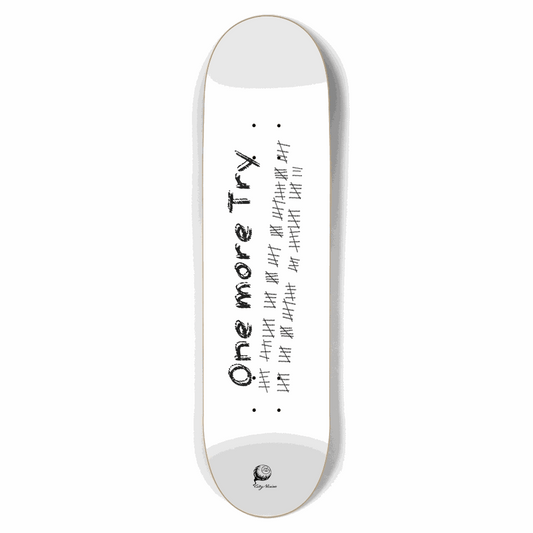 One More Try White 8.50 City Vision Skateboards  City Vision Skateboards 8.50