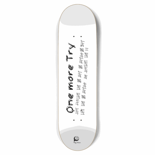 One More Try White 8.75 City Vision Skateboards  City Vision Skateboards 8.75