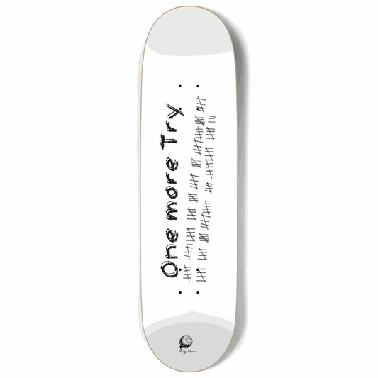 One More Try White 9.00 City Vision Skateboards  City Vision Skateboards 9.00