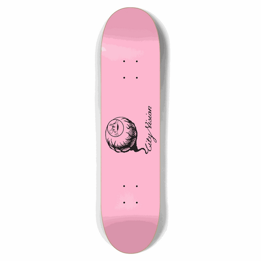 Pink and Black Logo 7.62 City Vision Skateboards  City Vision Skateboards 7.62