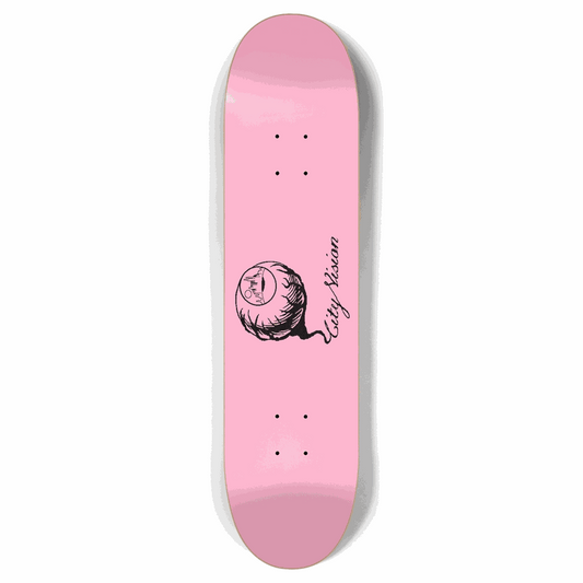 Pink and Black Logo 7.87 City Vision Skateboards  City Vision Skateboards 7.87