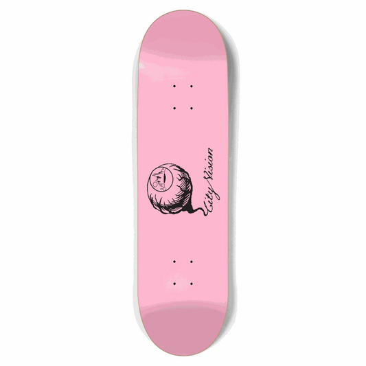 Pink and Black Logo 8.75 City Vision Skateboards  City Vision Skateboards 8.75