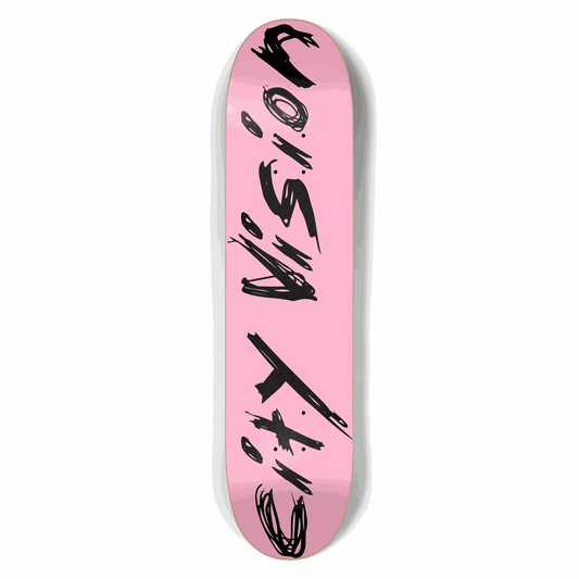 Pink and Black Name 7.50 City Vision Skateboards  City Vision Skateboards 7.50