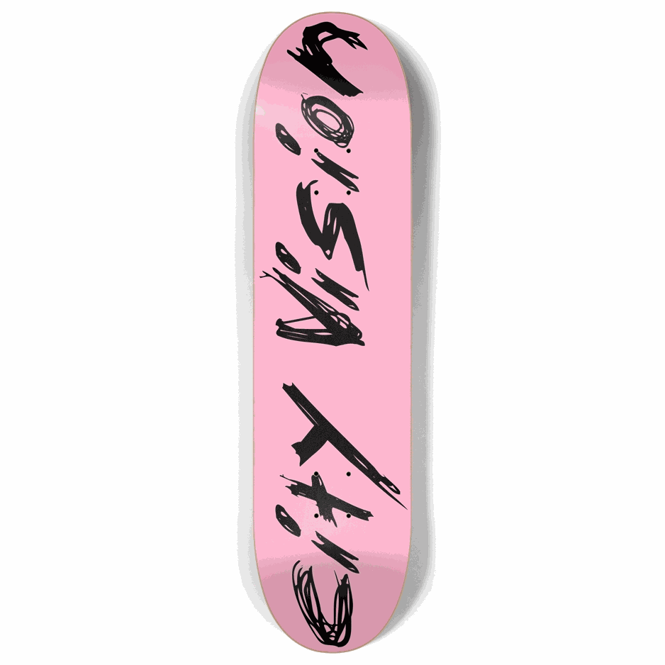 Pink and Black Name 8.00 City Vision Skateboards  City Vision Skateboards 8.00