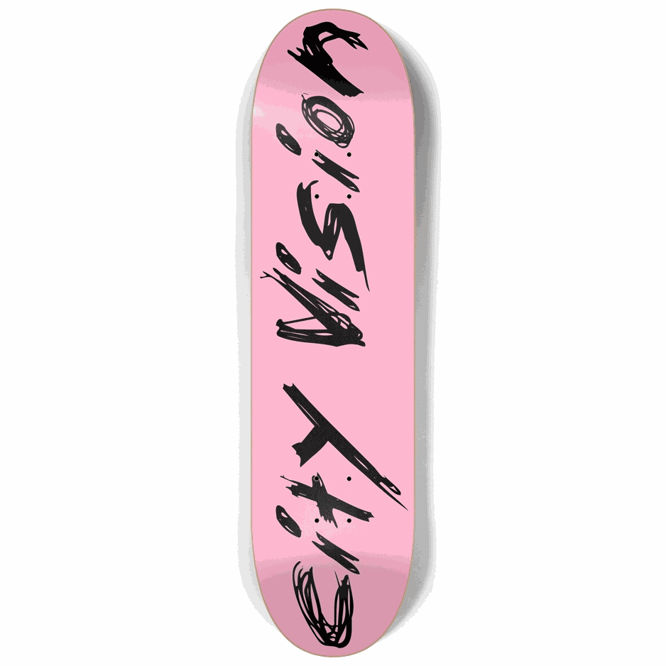 Pink and Black Name 8.25 City Vision Skateboards  City Vision Skateboards 8.25
