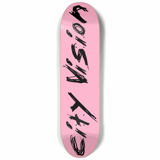 Pink and Black Name 8.25 City Vision Skateboards  City Vision Skateboards 8.25