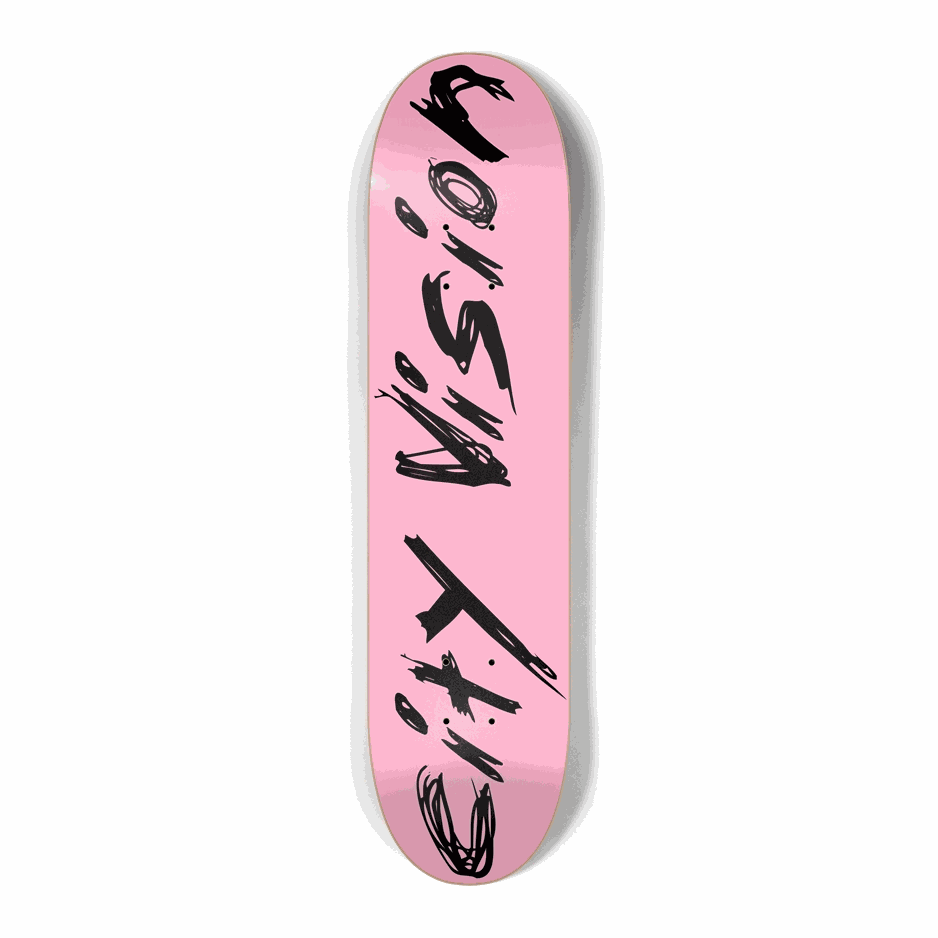 Pink and Black Name Mini 7.25 City Vision Skateboards  City Vision Skateboards 7.25