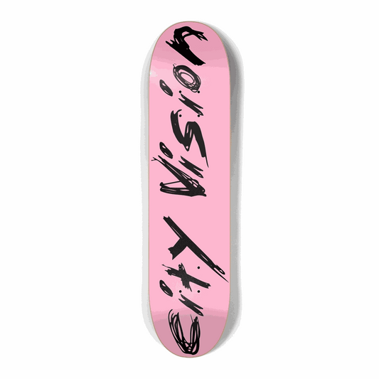 Pink and Black Name Mini 7.25 City Vision Skateboards  City Vision Skateboards 7.25