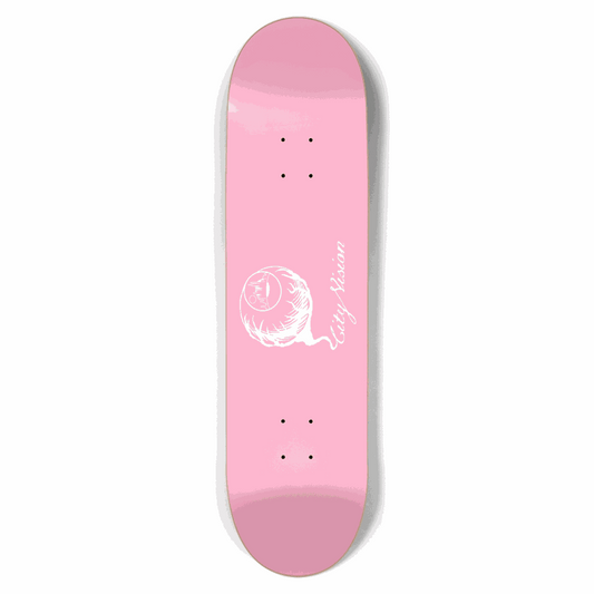 Pink and White Logo 8.50 City Vision Skateboards  City Vision Skateboards 8.50