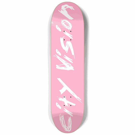 Pink  and White Name 8.25 City Vision Skateboards  City Vision Skateboards 8.25