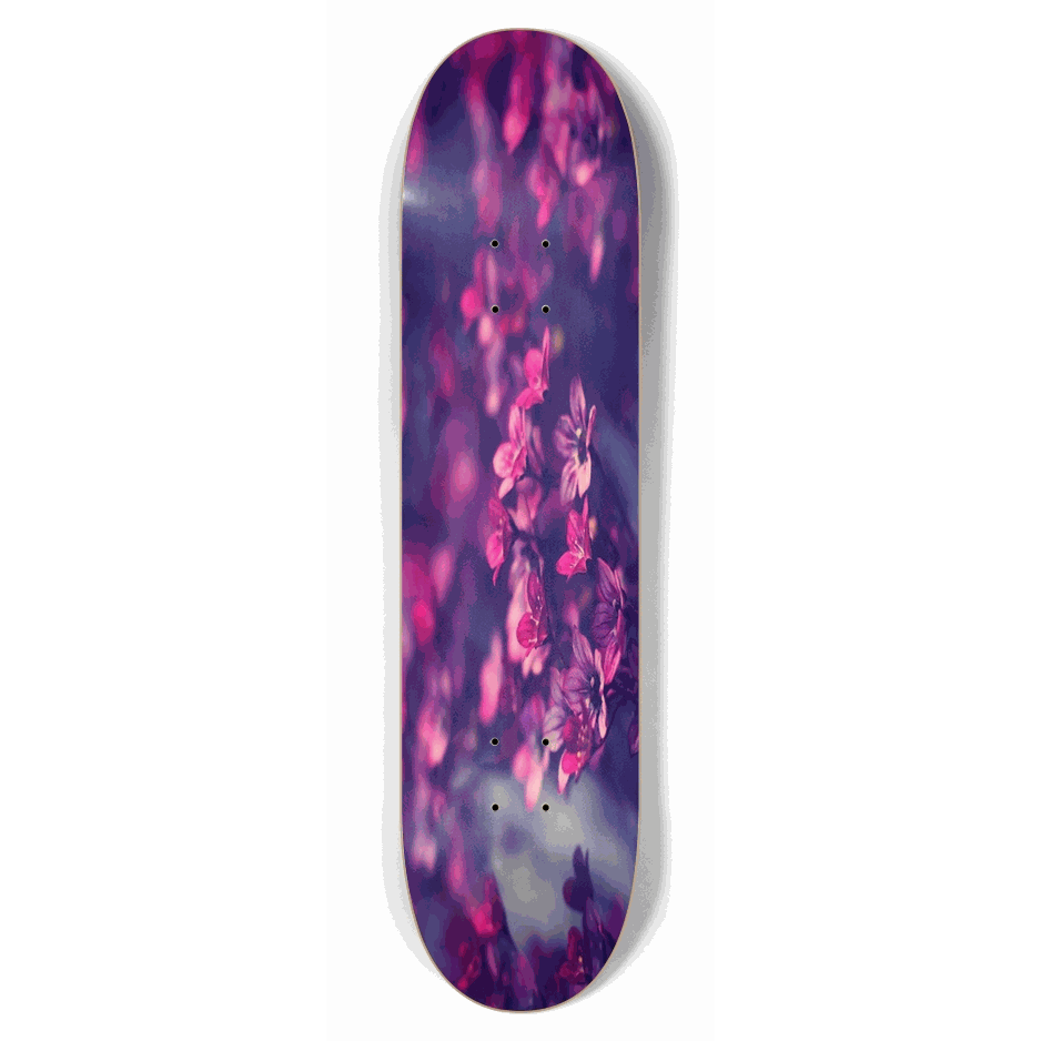 Purple Flowers 7.75 City Vision Skateboards