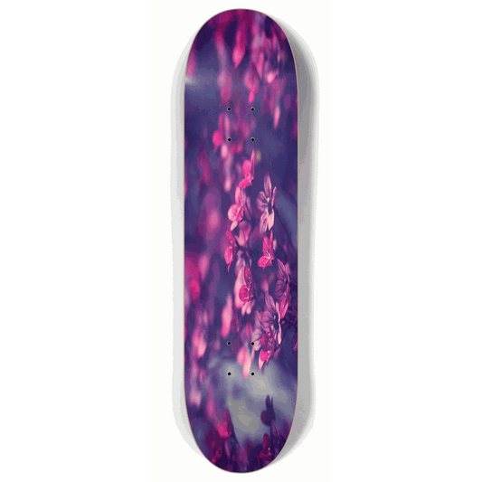 Skateboard - Purple Flowers 8.00 by City Vision Skateboards (8.00)