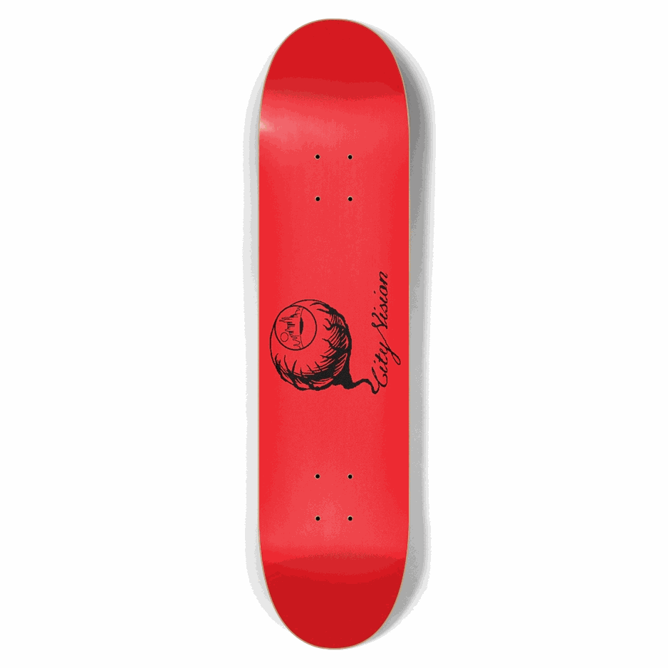 Red and Black Logo 7.62 City Vision Skateboards  City Vision Skateboards 7.62