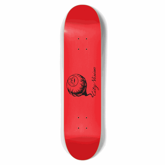 Red and Black Logo 7.62 City Vision Skateboards  City Vision Skateboards 7.62