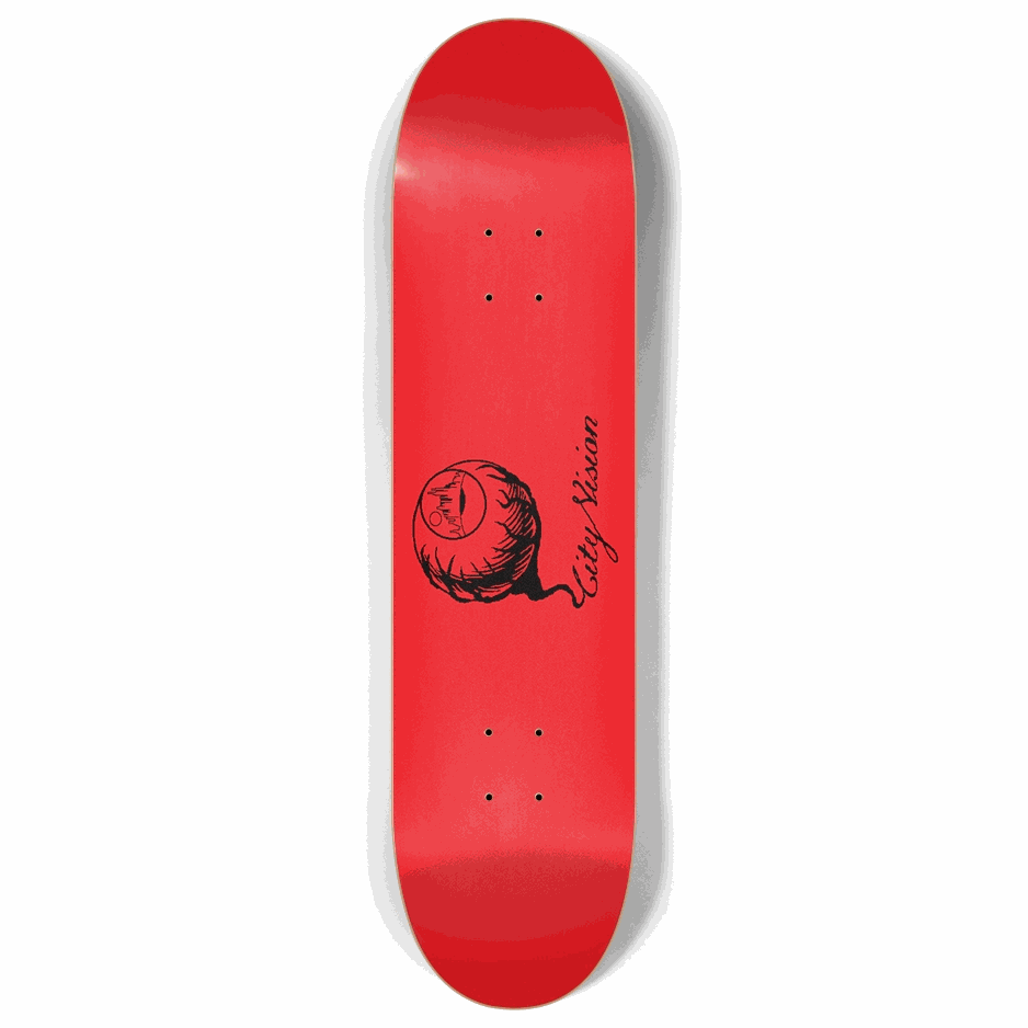 Red and Black Logo 8.00 City Vision Skateboards  City Vision Skateboards 8.00