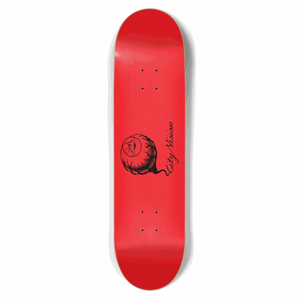 Red and Black Logo 8.50 City Vision Skateboards  City Vision Skateboards 8.50