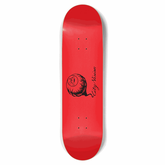 Red and Black Logo 8.75 City Vision Skateboards  City Vision Skateboards 8.75