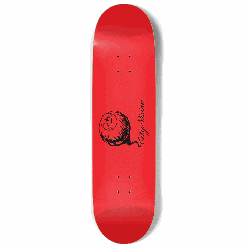 Red and Black Logo 9.00 City Vision Skateboards  City Vision Skateboards 9.00