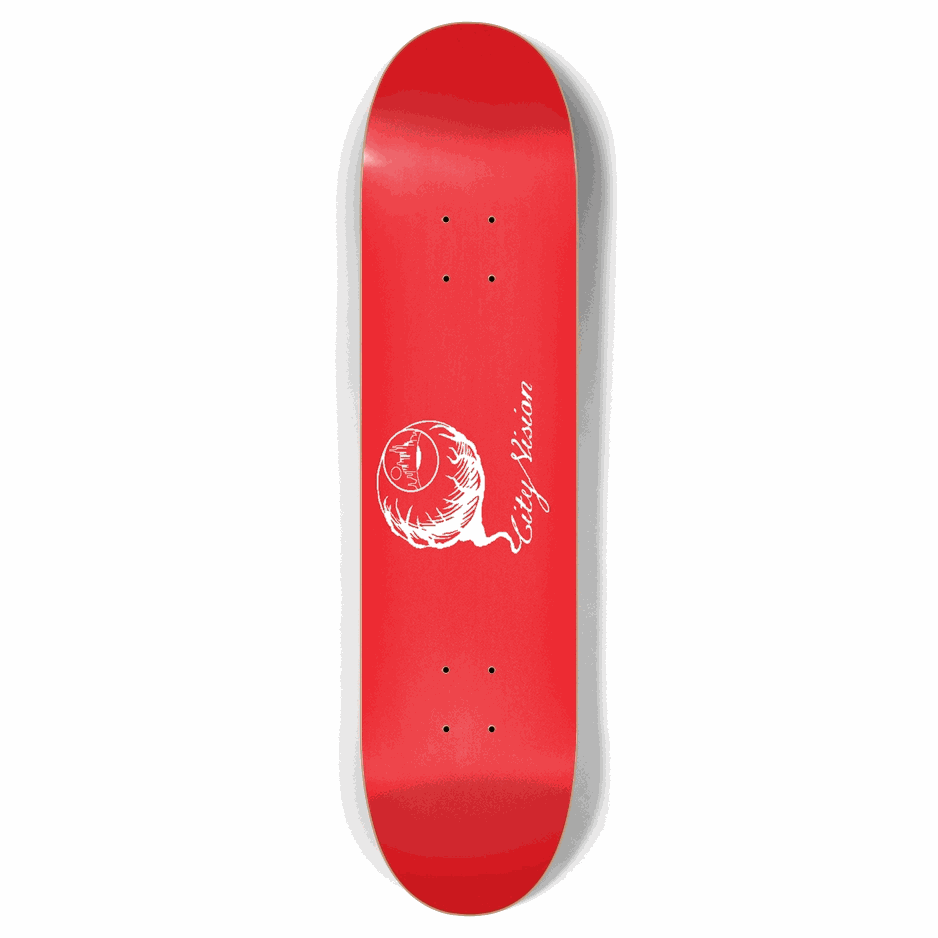 Red and White Logo 7.87 City Vision Skateboards  City Vision Skateboards 7.87
