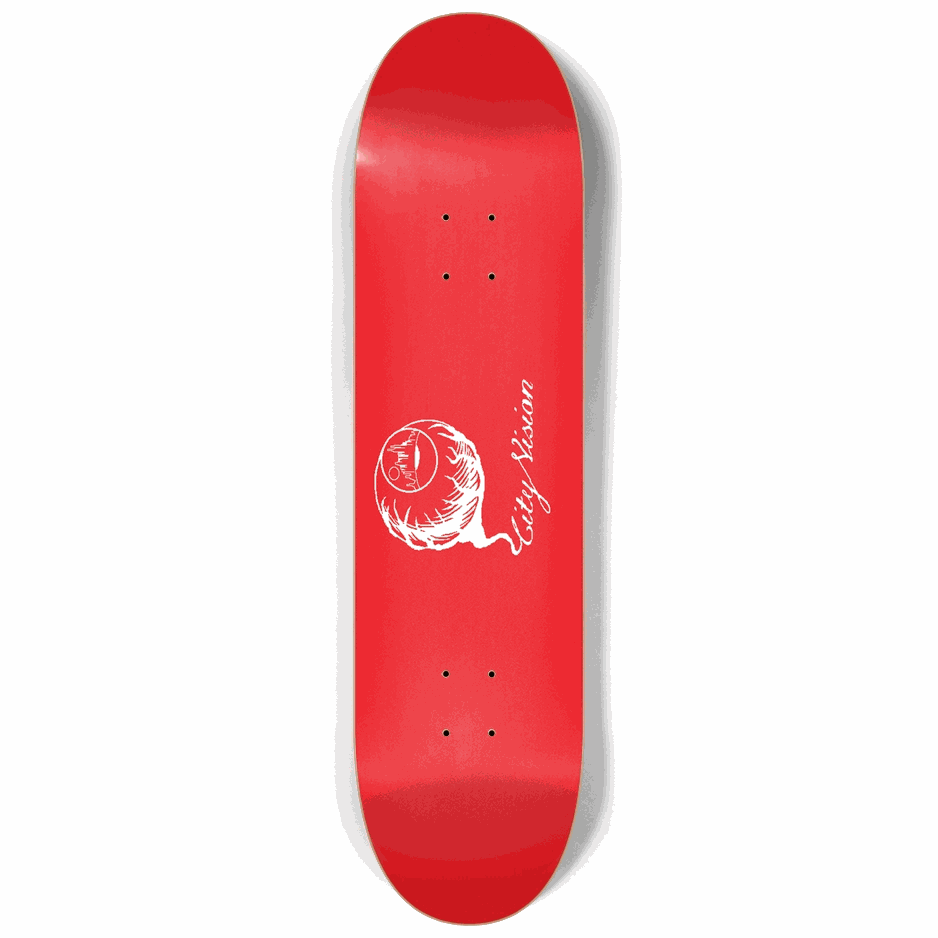 Red and White Logo 8.25 City Vision Skateboards  City Vision Skateboards 8.25