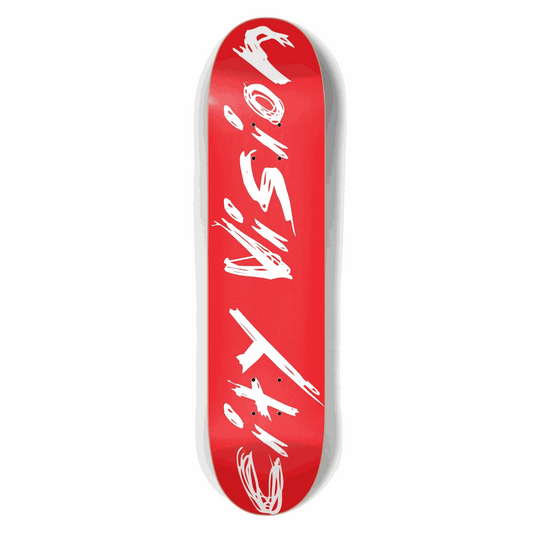 Red And White Name 7.50 City Vision Skateboards  City Vision Skateboards 7.50