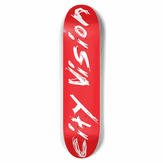 Red And White Name 7.62 City Vision Skateboards  City Vision Skateboards 7.62
