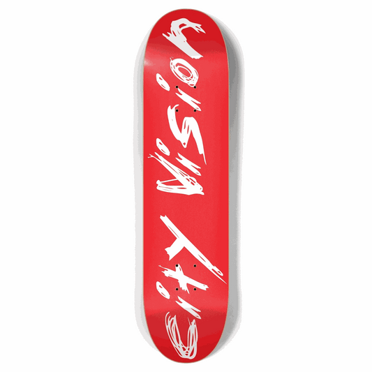 Red And White Name 7.87 City Vision Skateboards  City Vision Skateboards 7.87