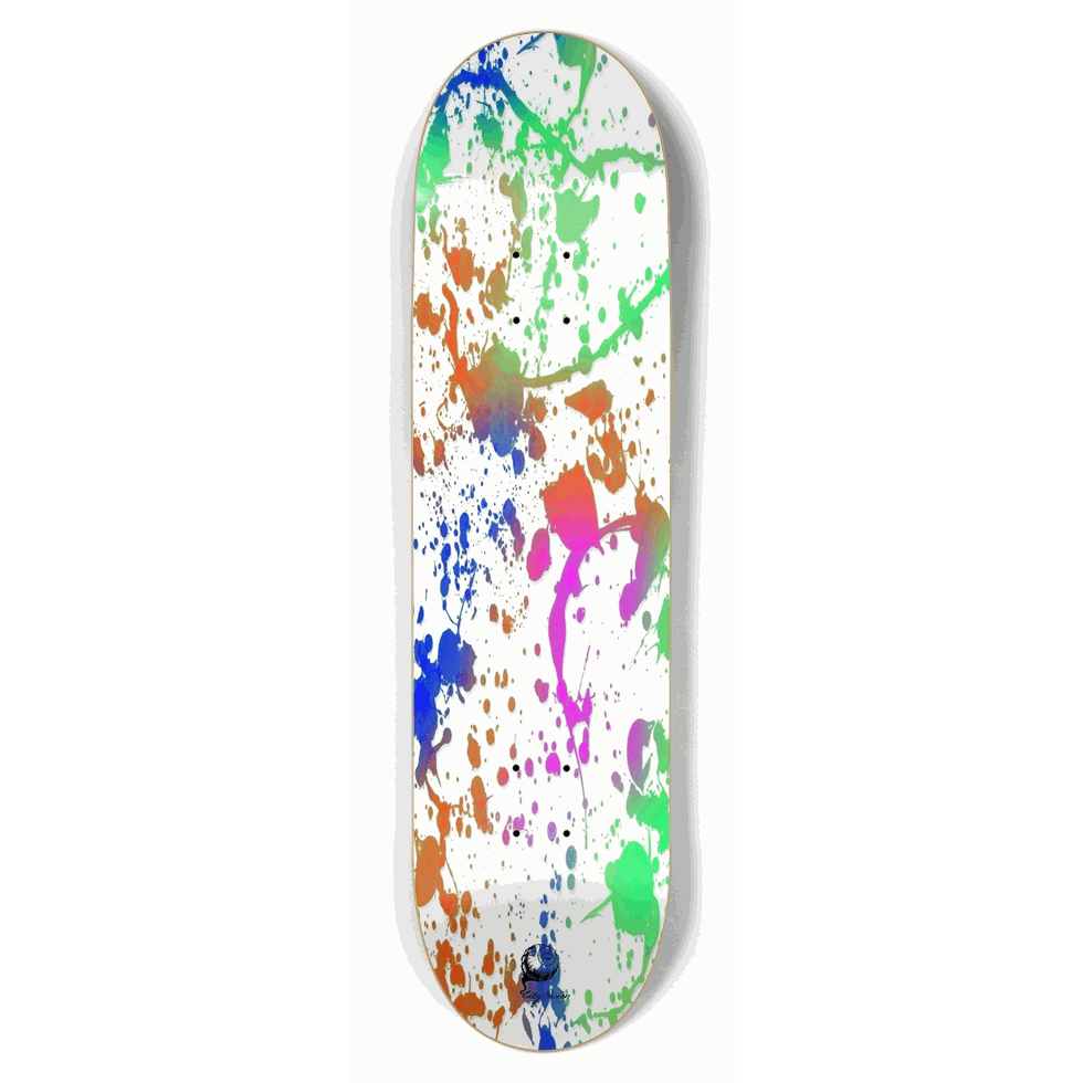 Splatter Paint White 8.50 City Vision Skateboards