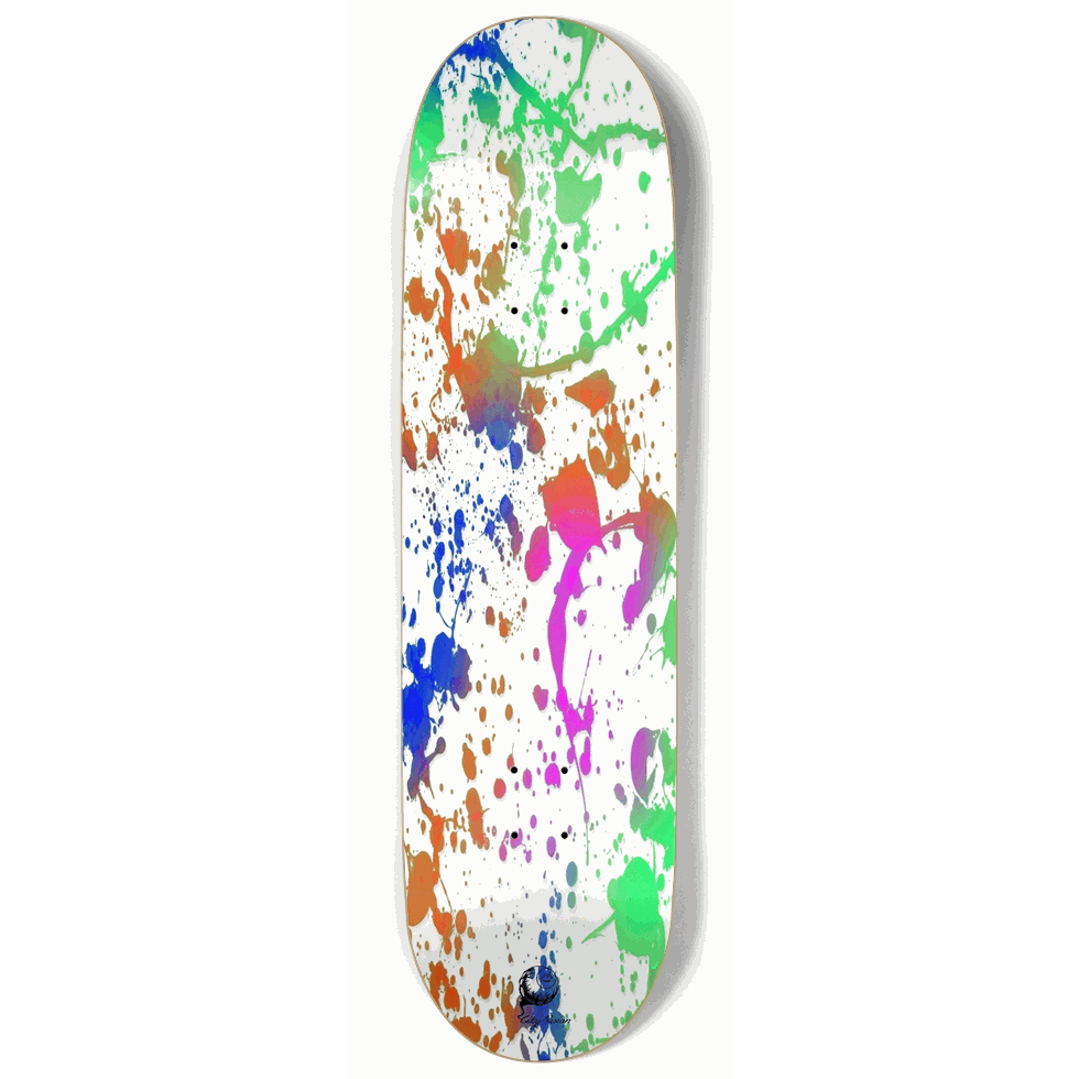 Splatter Paint White 9.00 City Vision Skateboards