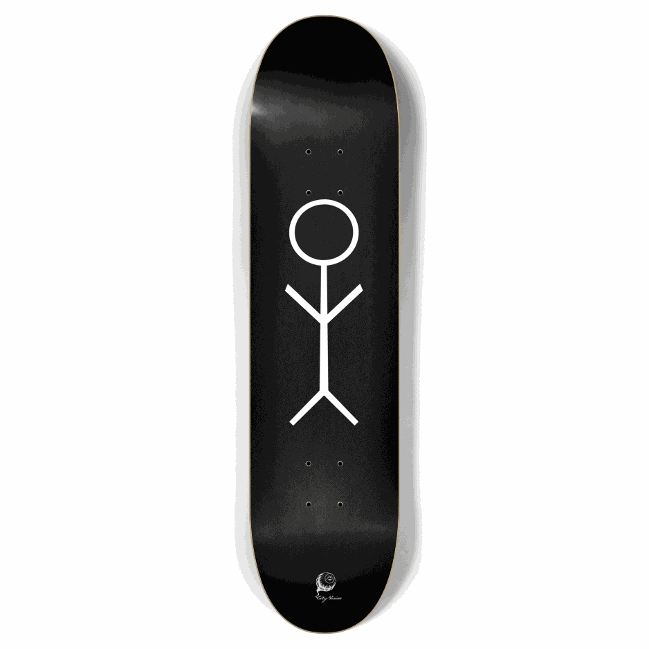 Stick Figure Black 7.87 City Vision Skateboards  City Vision Skateboards 7.87