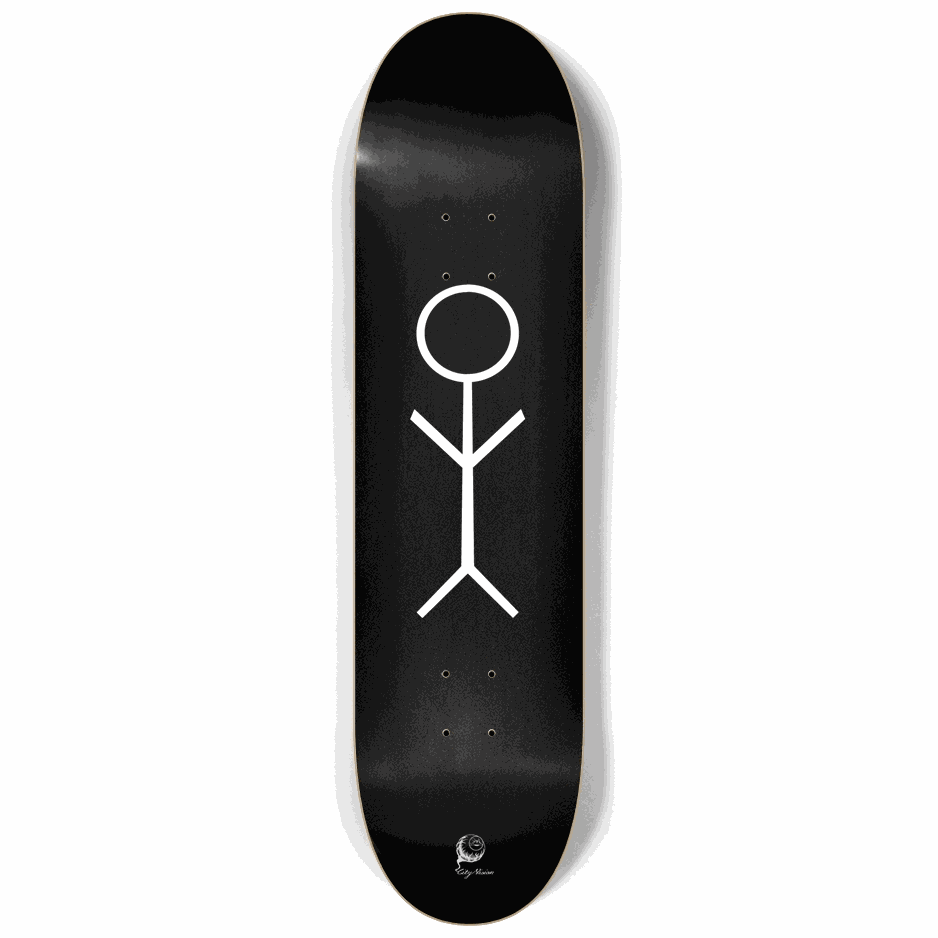Stick Figure Black 8.25 City Vision Skateboards  City Vision Skateboards 8.25