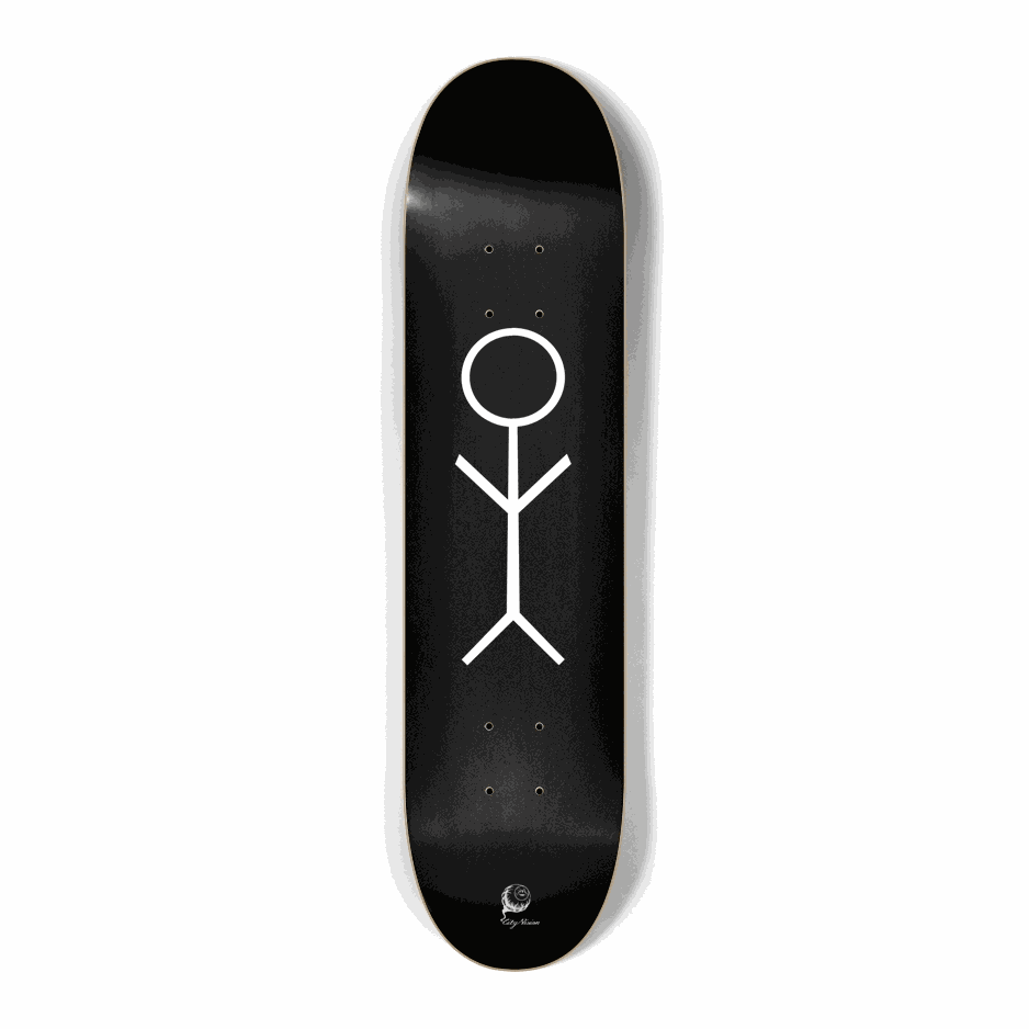Stick Figure Black Mini 7.25 City Vision Skateboards  City Vision Skateboards 7.25