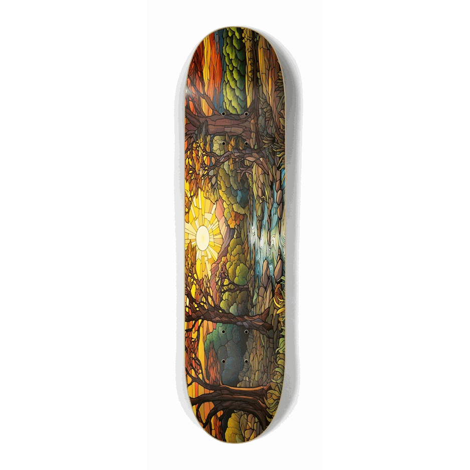 Sunset Stained Glass Mini 7.25 City Vision Skateboards