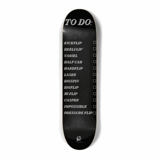 To Do List Black Mini 7.25 City Vision Skateboards  City Vision Skateboards 7.25