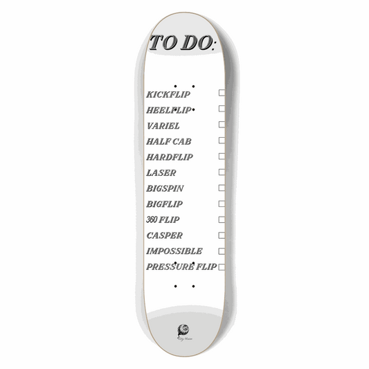 To Do List White 7.50 City Vision Skateboards  City Vision Skateboards 7.50