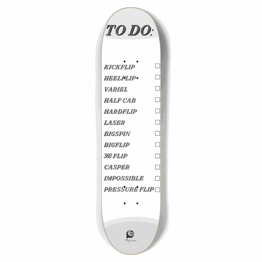 To Do List White 7.62 City Vision Skateboards  City Vision Skateboards 7.62