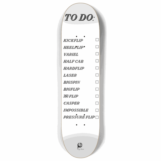 To Do List White 8.00 City Vision Skateboards  City Vision Skateboards 8.00
