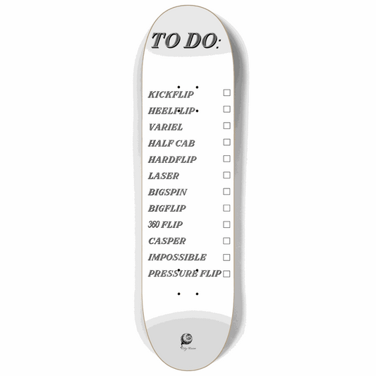 To Do List White 8.25 City Vision Skateboards  City Vision Skateboards 8.25