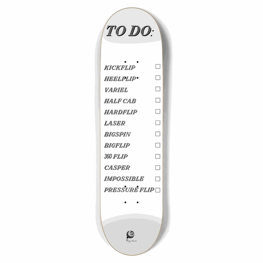 To Do List White 8.50 City Vision Skateboards  City Vision Skateboards 8.50