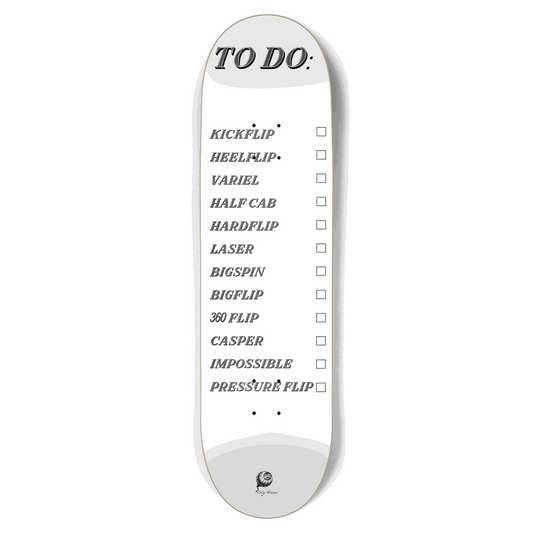 To Do List White 8.75 City Vision Skateboards  City Vision Skateboards 8.75