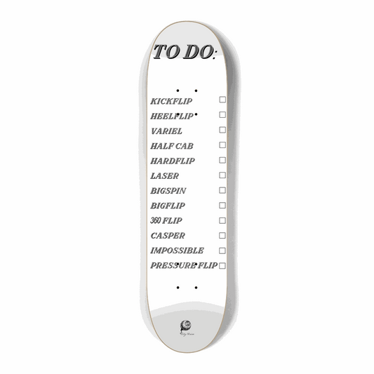 To Do List White Mini 7.25 City Vision Skateboards  City Vision Skateboards 7.25