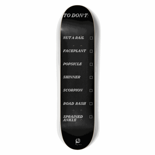 To Don't List Black 7.50 City Vision Skateboards  City Vision Skateboards 7.50
