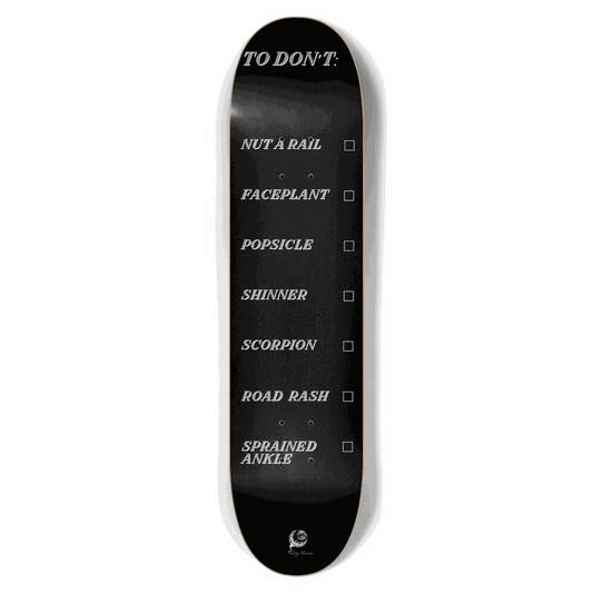 To Don't List Black 7.62 City Vision Skateboards  City Vision Skateboards 7.62