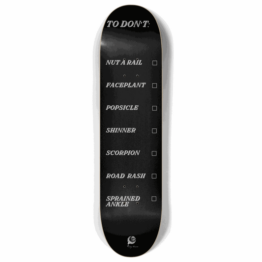 To Don't List Black 8.00 City Vision Skateboards  City Vision Skateboards 8.00