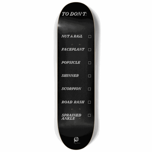 To Don't List Black 8.25 City Vision Skateboards  City Vision Skateboards 8.25