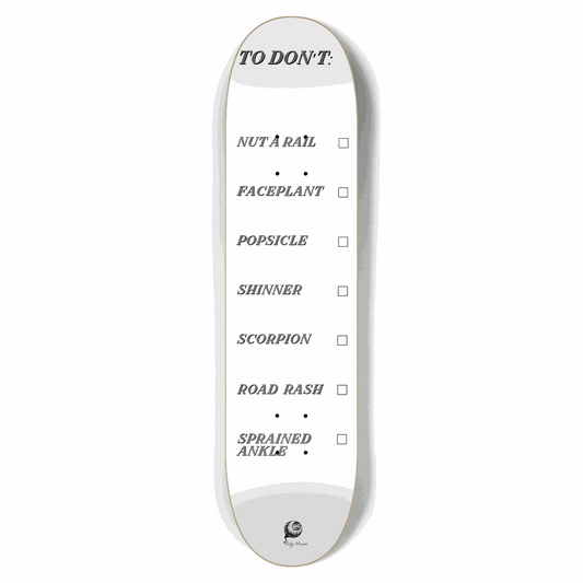 To Don't List White 7.62 City Vision Skateboards  City Vision Skateboards 7.62