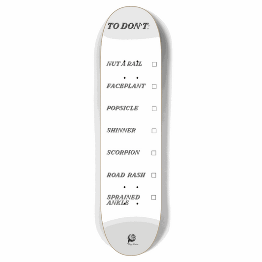 To Don't List White 7.87 City Vision Skateboards  City Vision Skateboards 7.87