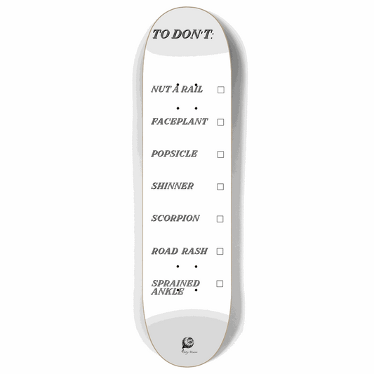 To Don't List White 8.00 City Vision Skateboards  City Vision Skateboards 8.00